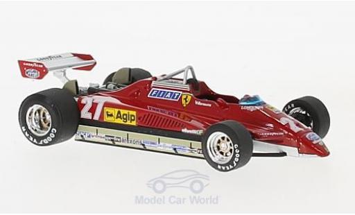 Diecast model cars Ferrari 126 C2 Turbo No.27 formula 1 GP San Marino G.Villeneuve 1/43 Brumm