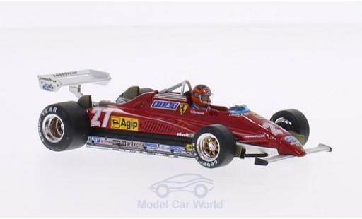 Diecast model cars Ferrari 126 C2 Turbo No.27 Scuderia formula 1 GP Belgien 1982 with Fahrerfigur in Sonderverpackung G.Villeneuve 1/43 Brumm