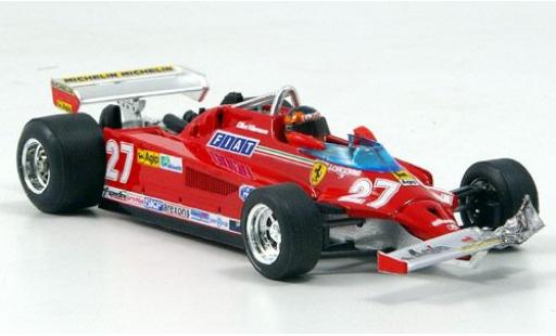 Diecast model cars Ferrari 126 CK Turbo No.27 Scuderia formula 1 GP Kanada 1981 avec figurine de conducteur ronde 39-54 G.Villeneuve 1/43 Brumm