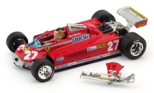 Diecast model cars Ferrari 126 CK Turbo No.27 Scuderia formula 1 GP Kanada 1981 ronde 57-63 G.Villeneuve 1/43 Brumm