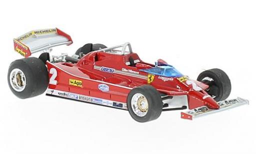 Diecast model cars Ferrari 126 C turbo No.2 formula 1 GP Italien 1980 G.Villeneuve 1/43 Brumm