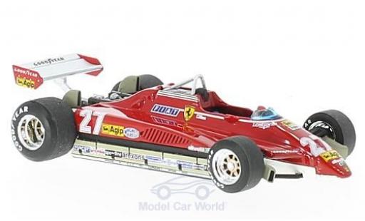 Diecast model cars Ferrari 126 C2 turbo No.27 formula 1 GP Brasilien G.Villeneuve 1/43 Brumm