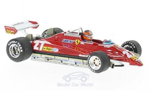 Diecast model cars Ferrari 126 C2 turbo No.27 formula 1 GP Brasilien with Fahrerfigur G.Villeneuve 1/43 Brumm