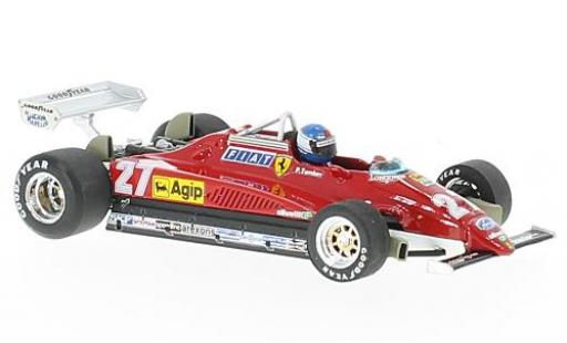 Diecast model cars Ferrari 126 C2 turbo No.27 formula 1 GP Italien 1982 avec figurine de conducteur P.Tambay 1/43 Brumm