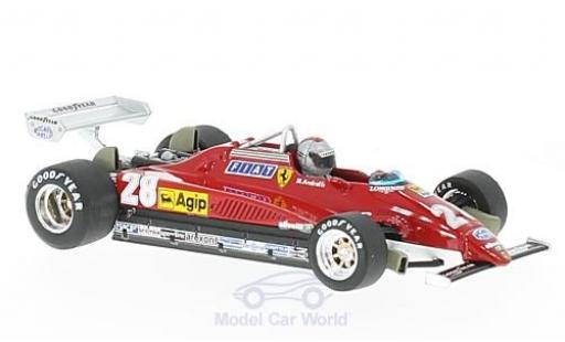Diecast model cars Ferrari 126 C2 turbo No.28 formula 1 GP Italien 1982 with Fahrerfigur M.Andretti 1/43 Brumm