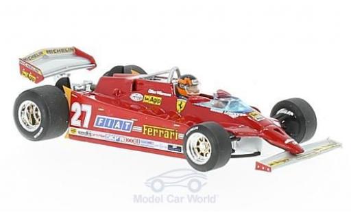 Diecast model cars Ferrari 126 CK turbo No.27 formula 1 GP USA 1981 with Fahrerfigur G.Villeneuve 1/43 Brumm