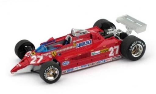 Diecast model cars Ferrari 126 CK turbo No.27 Scuderia Aeroporto di Treviso-Istrana 1981 Duell with Lockheed F-104 G.Villeneuve 1/43 Brumm
