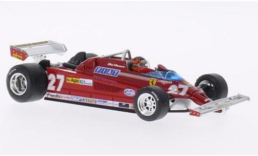 Diecast model cars Ferrari 126 CK Turbo No.27 Scuderia formula 1 GP Italien 1981 avec figurine de conducteur G.Villeneuve 1/43 Brumm
