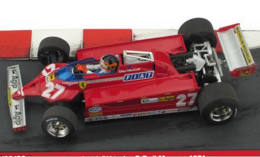Diecast model cars Ferrari 126 CK turbo No.27 Scuderia formula 1 GP Monaco 1981 Minidiorama in Emballage sp&iuml;&iquest;&frac12;cial G.Villeneuve 1/43 Brumm