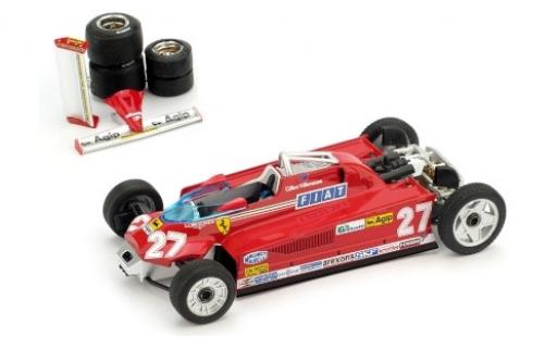 Diecast model cars Ferrari 126 CK Turbo No.27 Scuderia formula 1 GP Monaco 1981 Transportversion G.Villeneuve 1/43 Brumm