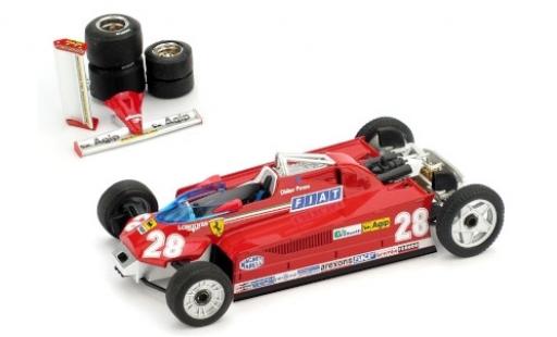 Diecast model cars Ferrari 126 CK Turbo No.28 Scuderia formula 1 GP Monaco 1981 Transportversion D.Pironi 1/43 Brumm