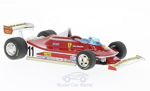 Diecast model cars Ferrari 312 T4 No.11 and 12 formula 1 1979 Presentation Fiorano J.Scheckter/G.Villeneuve 1/43 Brumm