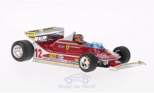 Diecast model cars Ferrari 312 T4 No.12 GP Monaco 1979 with Fahrerfigur G.Villeneuve 1/43 Brumm