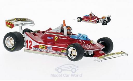 Diecast model cars Ferrari 312 T4 No.12 GP Niederlande 1979 with Figur G.Villeneuve 1/43 Brumm