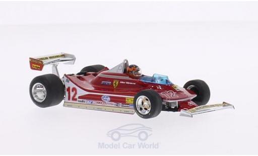 Diecast model cars Ferrari 312 T4 No.12 Scuderia formula 1 GP USA West 1979 with Fahrerfigur G.Villeneuve 1/43 Brumm