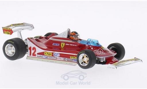 Diecast model cars Ferrari 312 T4 No.12 Scuderia GP Niederlande 1979 with Figur G.Villeneuve 1/43 Brumm