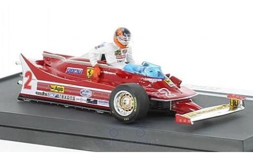 Diecast model cars Ferrari 312 P T5 No.2 formula 1 GP Italien 1980 with Fahrerfigur G.Villeneuve 1/43 Brumm