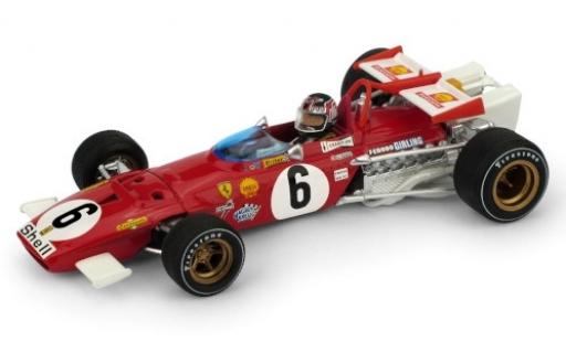 Diecast model cars Ferrari 312 B No.6 Scuderia formula 1 GP Italien 1970 avec figurine de conducteur I.Giunti 1/43 Brumm