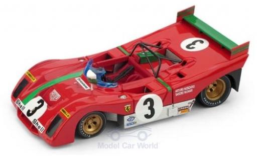 Diecast model cars Ferrari 312 PB RHD No.3 Targa Florio 1972 A.Merzario/S.Munari 1/43 Brumm
