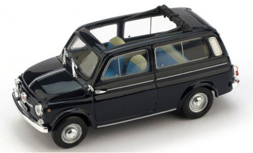 Diecast model cars Fiat 500 Giardiniera blue 1960 ouverts/es toit rabattable 1/43 Brumm