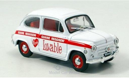Diecast model cars Fiat 600 Berlina 1960 Intimo Lovable 1/43 Brumm