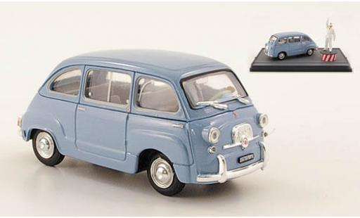 Diecast model cars Fiat 600 Multipla D blue 1960 Stra&Atilde;�enszene Rom avec figurines 1/43 Brumm