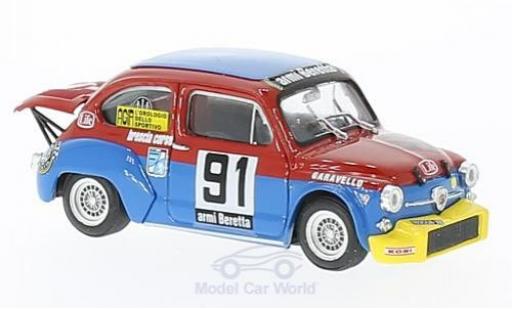 Diecast model cars Fiat Abarth 1000 Berlina Corsa No.91 Scuderia Brescia Corse Coppa Carri Monza 1973 R.Amighini 1/43 Brumm