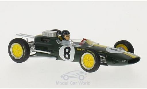 Diecast model cars Lotus 25 Base No.8 formula 1 GP Italien 1963 with Fahrerfigur J.Clark 1/43 Brumm