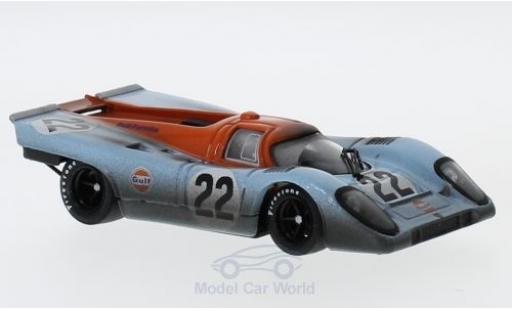 Diecast model cars Porsche 917 1970 K No.22 JWA-Gulf Racing Team Gulf 24h Le Mans with Rennspuren M.Hailwood/D.Hobbs 1/43 Brumm
