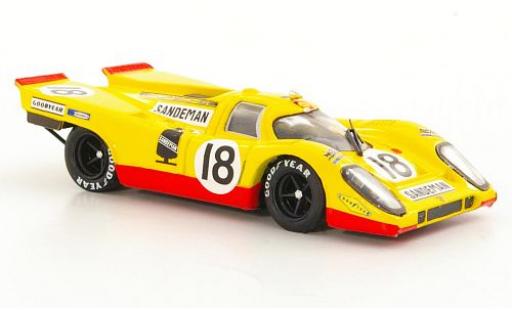 Diecast model cars Porsche 917 1970 K RHD No.18 David Piper Racing Sandeman 24h Le Mans D.Piper/G.van Lennep 1/43 Brumm