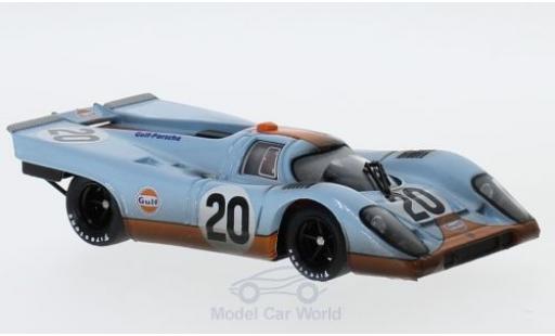 Diecast model cars Porsche 917 1970 K RHD No.20 JWA-Gulf Racing Team Gulf 24h Le Mans with Rennspuren J.Siffert/B.Redman 1/43 Brumm