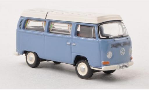 Diecast model cars Volkswagen T2 Base Camping blue/white 1/87 Bub