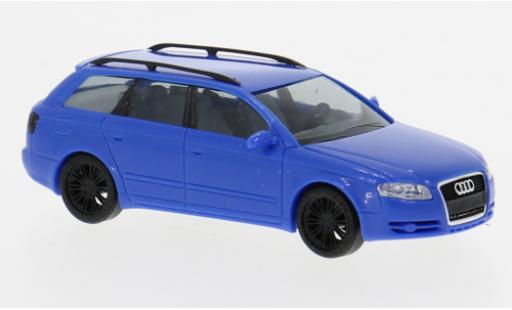 Diecast model cars Audi A4 avant blue 2004 1/87 Busch