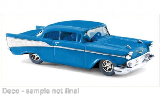 Diecast model cars Chevrolet Bel Air Coupe blue 1957 1/87 Busch