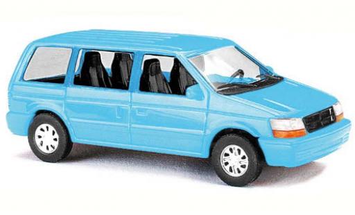 Diecast model cars Dodge RAM Fourgonnette Van blue 1990 1/87 Busch