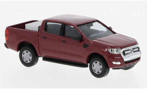 Diecast model cars Ford Ranger Pickup red 2016 1/87 Busch