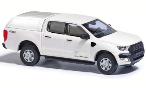 Diecast model cars Ford Ranger Pickup white 2016 1/87 Busch