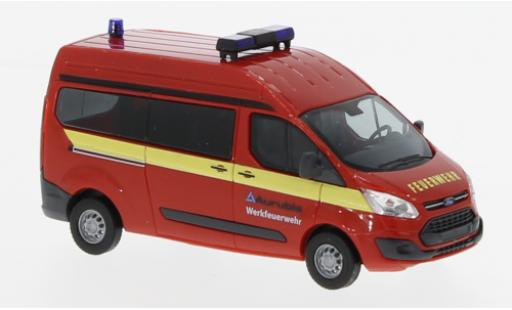 Diecast model cars Ford Transit Bus Douane toit sur&Atilde;&copy;lev&Atilde;&copy; Werkfire brigade Aurubis 2012 1/87 Busch