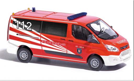 Diecast model cars Ford Transit Bus Douane pompiers Koblenz 2012 1/87 Busch