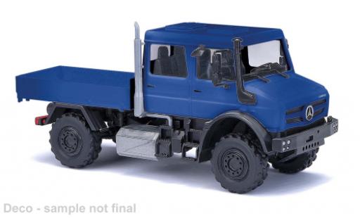 Diecast model cars Mercedes Unimog U300-U5023 U 5023 cabine double blue 2013 1/87 Busch