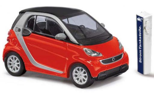 Diecast model cars Smart ForTwo Electric Drive red 2012 1/87 Busch