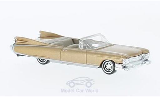 Diecast model cars Cadillac Eldorado Convertible Convertibnle metallic beige 1959 1/87 Busch