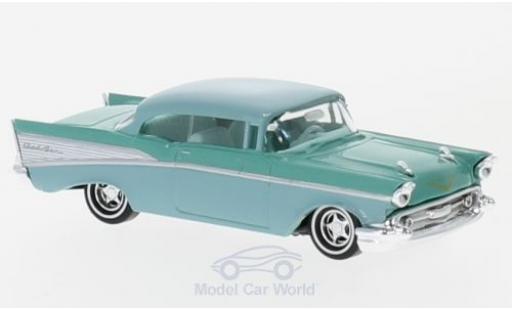 Diecast model cars Chevrolet Bel Air Coupe green/blue 1957 1/87 Busch