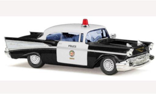 Diecast model cars Chevrolet Bel Air police Los Angeles Department 1957 1/87 Busch