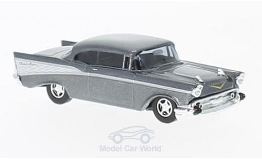 Diecast model cars Chevrolet Bel Air Coupe metallic grey 1957 1/87 Busch