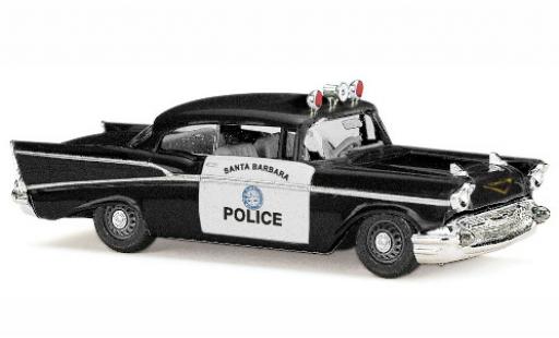 Diecast model cars Chevrolet Bel Air police Santa Barbara 1957 1/87 Busch