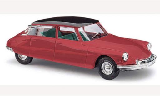 Diecast model cars Citroen DS 19 red/black 1968 1/87 Busch