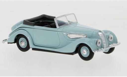 Diecast model cars EMW 327 Cabriolet Convertible metallic blue 1952 1/87 Busch