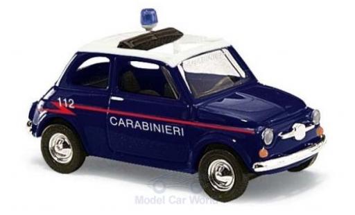 Diecast model cars Fiat 500 F Carabineri 1965 1/87 Busch