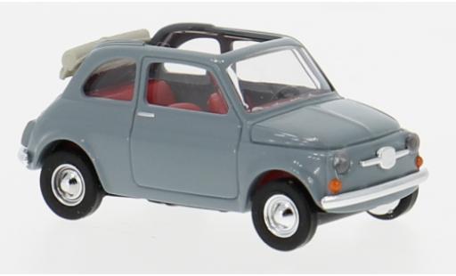 Diecast model cars Fiat 500 F grey 1965 1/87 Busch